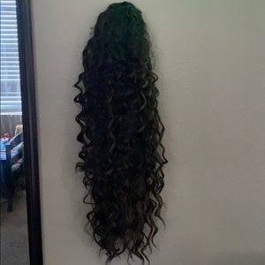 Different colorBrazilian curly drawstring ponytail